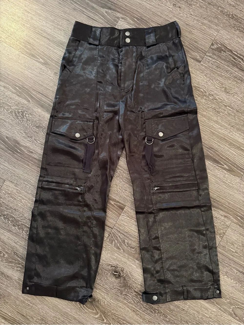 Free People Satin Cargo Pants New